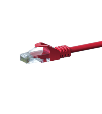 Kabel krosowy UTP CAT5e 2m czerwony - 100% miedź