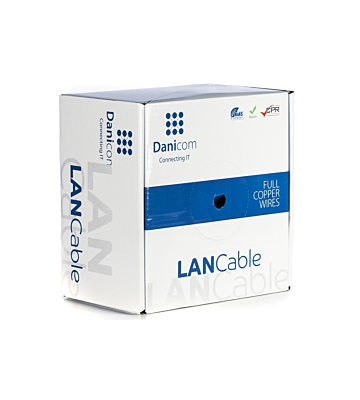 DANICOM CAT6A U/UTP 100m cable on roll rigid - LSZH (Dca)