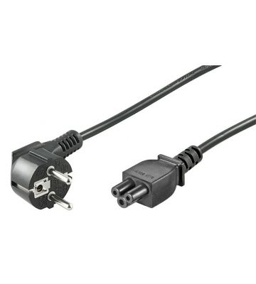 Kabel zasilający kątowy Schuko do C5 1,80m czarny