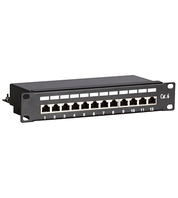 10-calowy panel krosowy FTP CAT6 - 12 portów