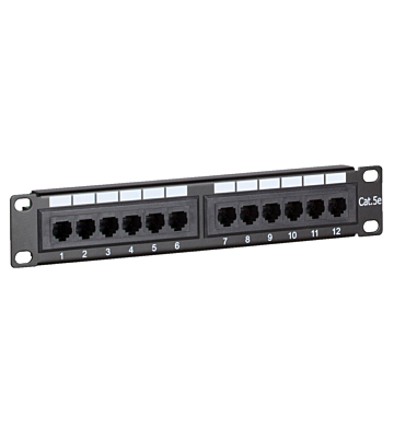 Panel krosowy UTP CAT5e 10 cali - 12 portów