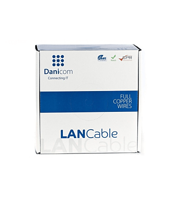 DANICOM CAT5E UTP 100m cable on roll rigid - LSZH (Dca)
