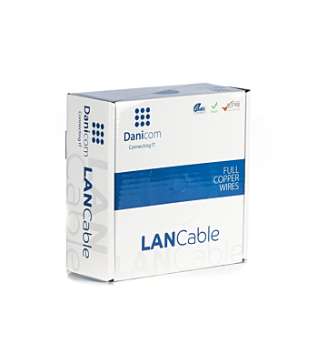DANICOM CAT5E FTP 50m cable on roll rigid - LSZH (Dca)