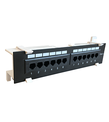 Panel krosowy ścienny CAT5e UTP - 12 portów