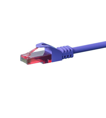 Kabel krosowy UTP CAT6 5m fioletowy - 100% miedź