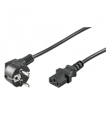 Kabel zasilający kątowy Schuko do C13 3m czarny