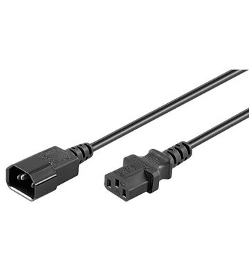 Kabel zasilający C13 do C14 5m czarny