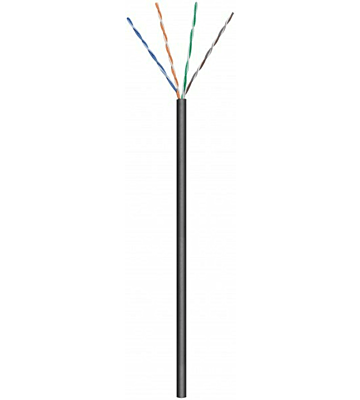 Kabel CAT5e U/UTP 100m na szpuli elastyczny czarny CCA 