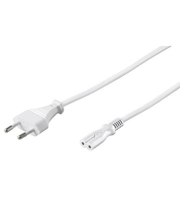 Kabel zasilający wtyczka euro do C7 3m biały
