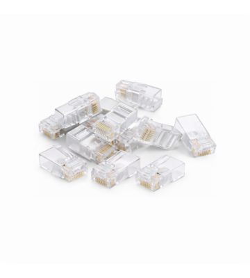 Złącze przelotowe DANICOM UTP CAT5e RJ45 - przelotowe dla żył giętkich i sztywnych - 10 sztuk