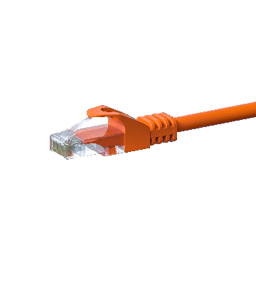 Kabel krosowy UTP CAT5e 1,50 m pomarańczowy - 100% miedź