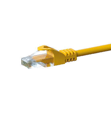 Kabel krosowy UTP CAT5e 3m żółty - 100% miedź