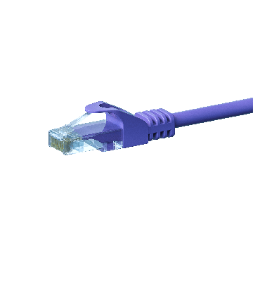 Kabel krosowy UTP CAT5e 7,5 m fioletowy - 100% miedź