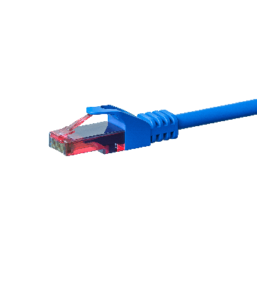 Kabel krosowy UTP CAT6 0,50m niebieski - 100% miedź