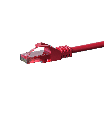 Kabel krosowy UTP CAT6 1,50m czerwony - 100% miedź