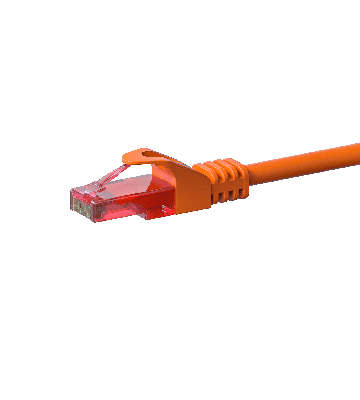 Kabel krosowy UTP CAT6 7,5m pomarańczowy - 100% miedź