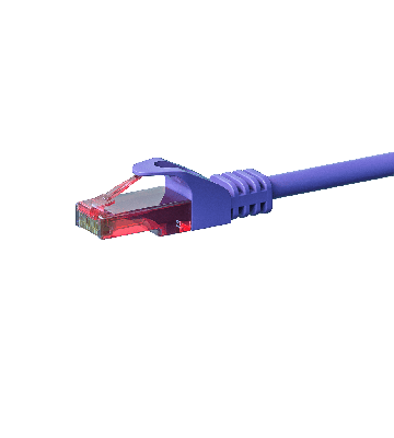 Kabel krosowy UTP CAT6 50m fioletowy - 100% miedź