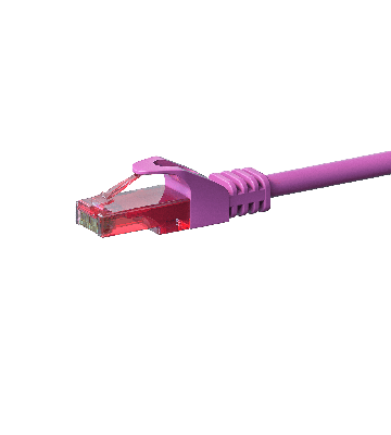 Kabel krosowy UTP CAT6 7,5 m różowy - 100% miedzi