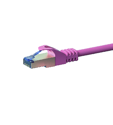 Kabel krosowy CAT6a S/FTP (PIMF) 10m różowy