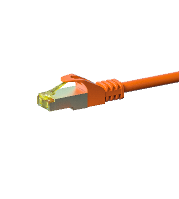 Kabel krosowy Cat7 S/FTP (PIMF) 15m pomarańczowy