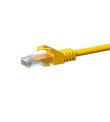 Kabel krosowy UTP CAT5e 1,50 m żółty - CCA