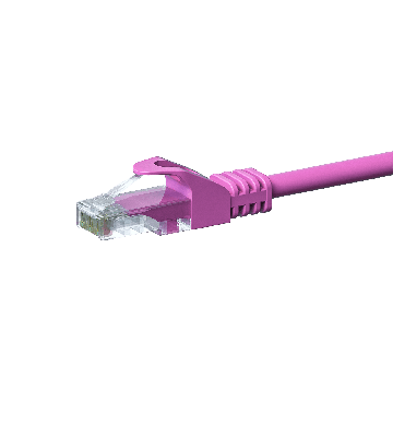 Kabel krosowy UTP CAT5e 7,50 m różowy - CCA
