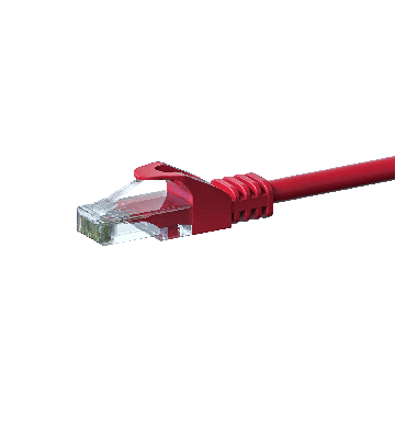 Kabel krosowy UTP CAT6 0,25m czerwony - CCA