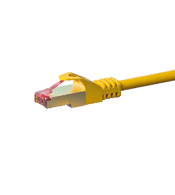 Kabel krosowy CAT6 S/FTP (PIMF) 1,50 m żółty 