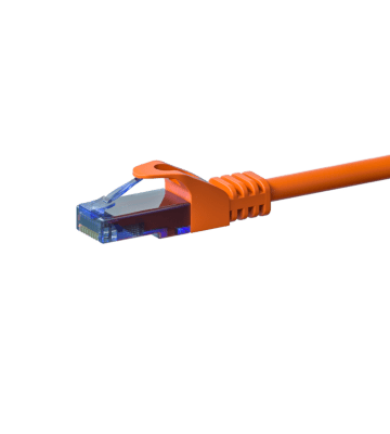 Kabel krosowy UTP CAT6a 0,15m pomarańczowy - 100% miedź