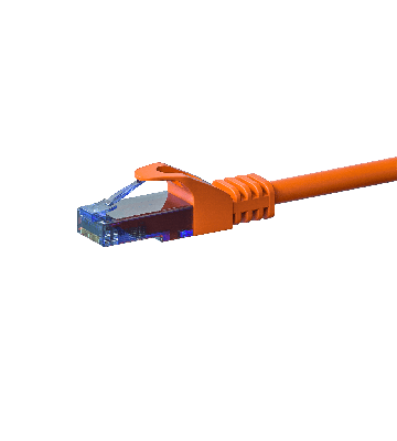 Kabel krosowy UTP CAT6a 1m pomarańczowy - 100% miedź