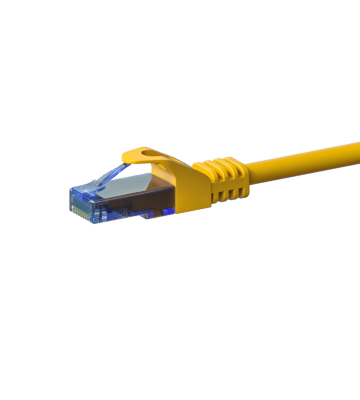 Kabel krosowy UTP CAT6a 0,15 m żółty - 100% miedź