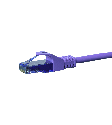 Kabel krosowy UTP CAT6a 1,50 m fioletowy - 100% miedź