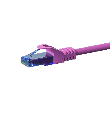 Kabel krosowy UTP CAT6a 1,50 m różowy - 100% miedź