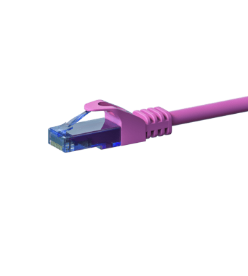 Kabel krosowy UTP CAT6a 5m różowy - 100% miedź