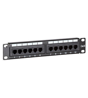 Panel krosowy UTP CAT6 10 cali - 12 portów