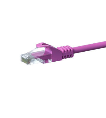 Kabel krosowy UTP CAT5e 5m różowy - 100% miedź