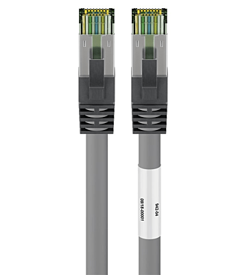 Kabel krosowy Cat8 S/FTP (PIMF) 0,50 m szary