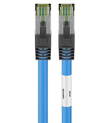 Kabel krosowy Cat8 S/FTP (PIMF) 0,25 m niebieski