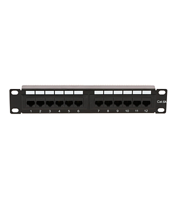 Panel krosowy UTP CAT6a 10 cali - 12 portów