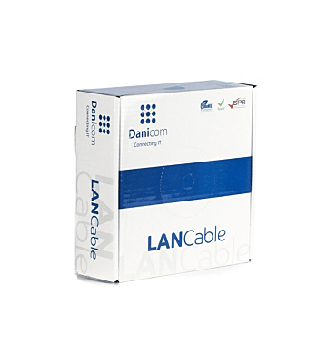 Kabel CAT6 S/FTP 100m na szpuli elastyczny szary CCA