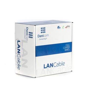 DANICOM CAT6 FTP 100m kabel na rolce elastyczny - PVC (Fca)
