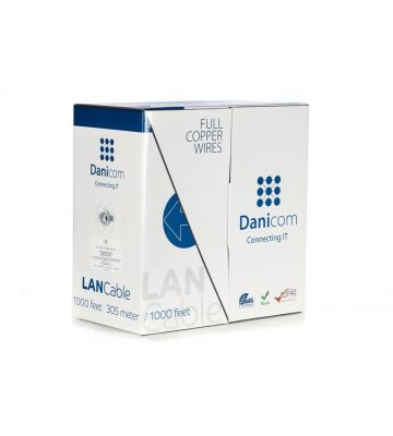 DANICOM CAT6 UTP 305m kabel na rolce elastyczny - PVC (Fca)