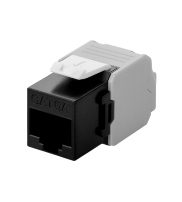 Złącze Keystone CAT6a UTP - beznarzędziowe - czarne