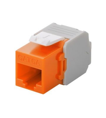 Złącze Keystone CAT6a UTP - beznarzędziowe - pomarańczowe