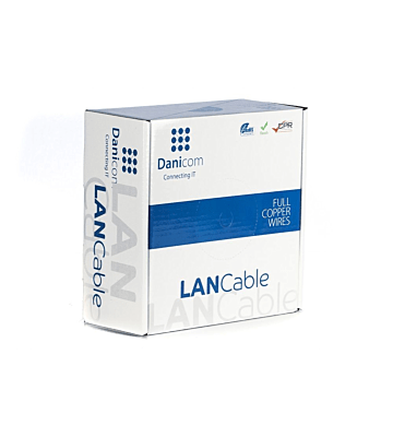 DANICOM CAT7 S/FTP 50m Kabel zewnętrzny na rolce, sztywny - PE (Fca)