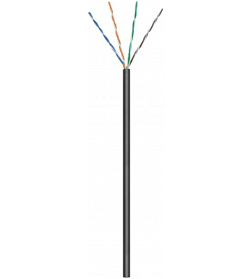 Kabel zewnętrzny CAT6 U/UTP 100m na szpuli, elastyczny, czarny, CCA