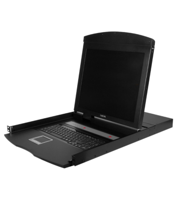 19-calowa konsola KVM wsuwana z klawiaturą QWERTY USB i PS/2