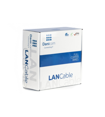 Kabel DANICOM CAT6 FTP 100m na rolce, sztywny - LSZH (Eca)
