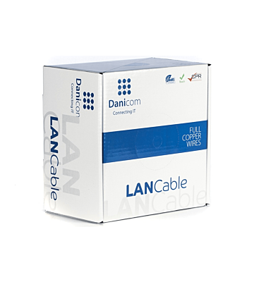 DANICOM CAT6A S/FTP 100m kabel na rolce elastyczny - PVC (Fca)