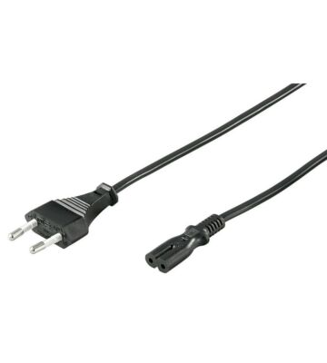 Kabel zasilający wtyczka euro do C7 1,50m czarny